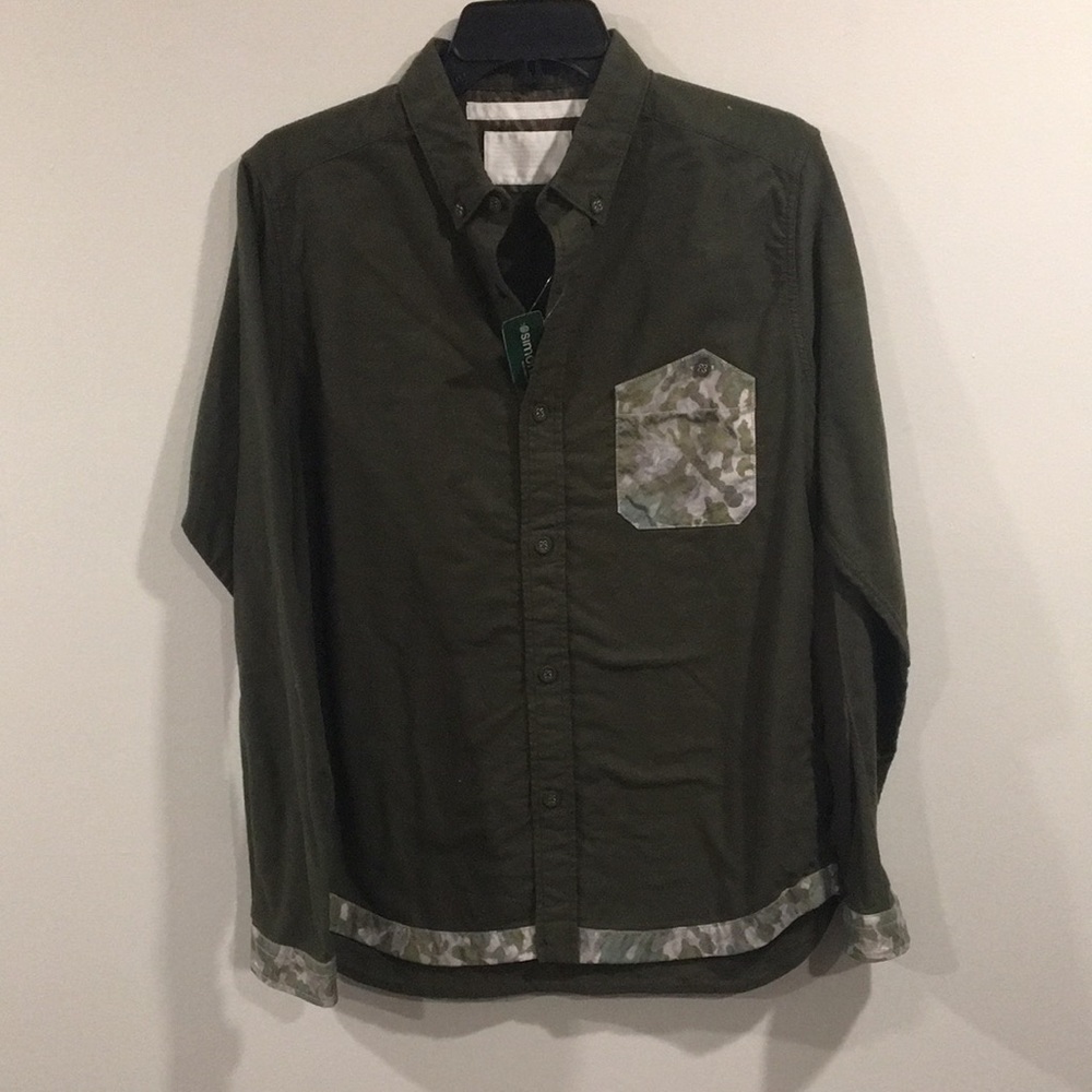 WHITE MOUNTAINEERING Camo Gree Button Down Shirt